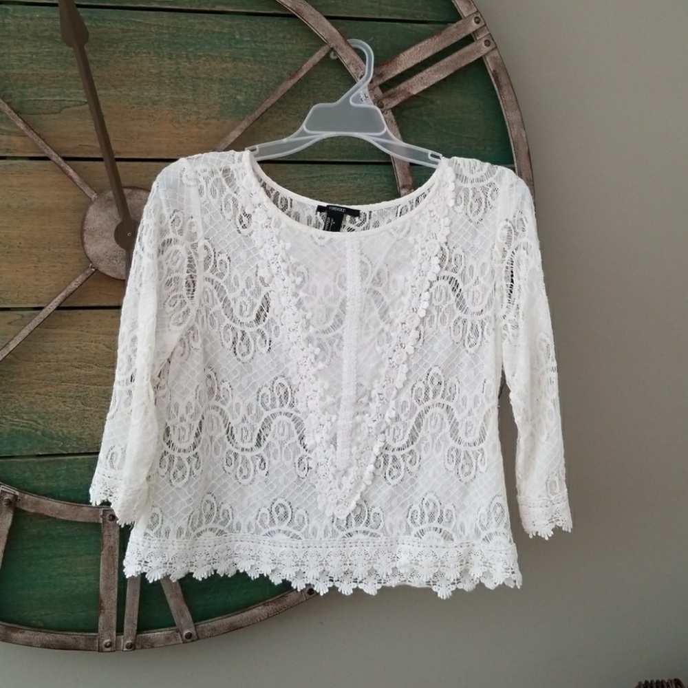 Laced white blouse